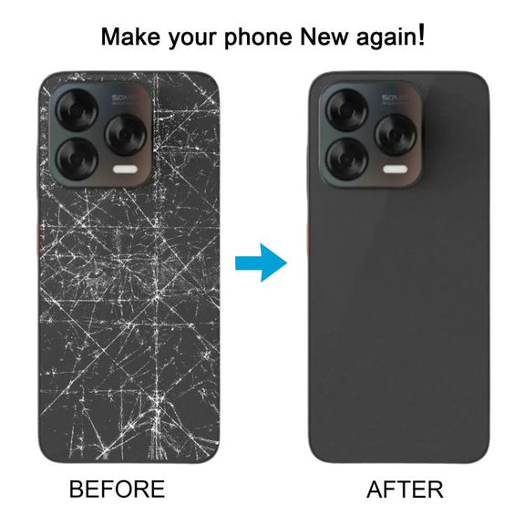 For ZTE Blade V70 Design Leather Material Battery Back Cover with Adhesive
