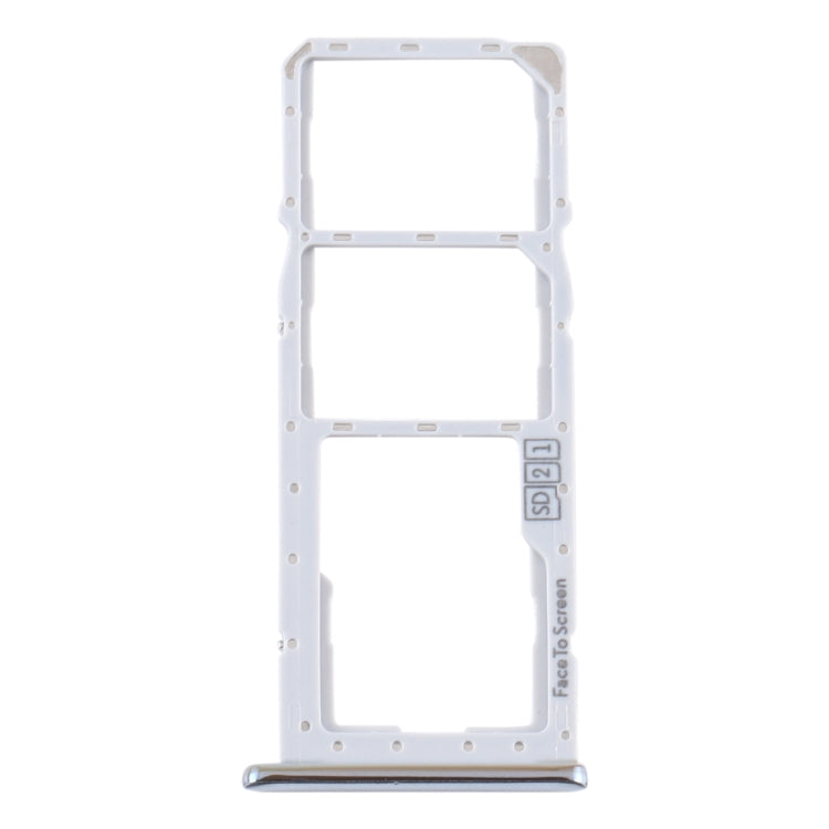SIM Card Tray + SIM Card Tray + Micro SD Card Tray for Motorola One (P30 Play) XT1941(Silver) - Card Socket by PMc TechLife | Online Shopping South Africa | PMc TechLife | Buy Now Pay Later Mobicred