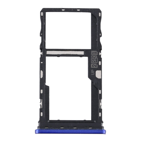 SIM Card Tray + SIM Card Tray / Micro SD Card Tray for Motorola Moto G9 Play/Moto G9 (India) (Blue)