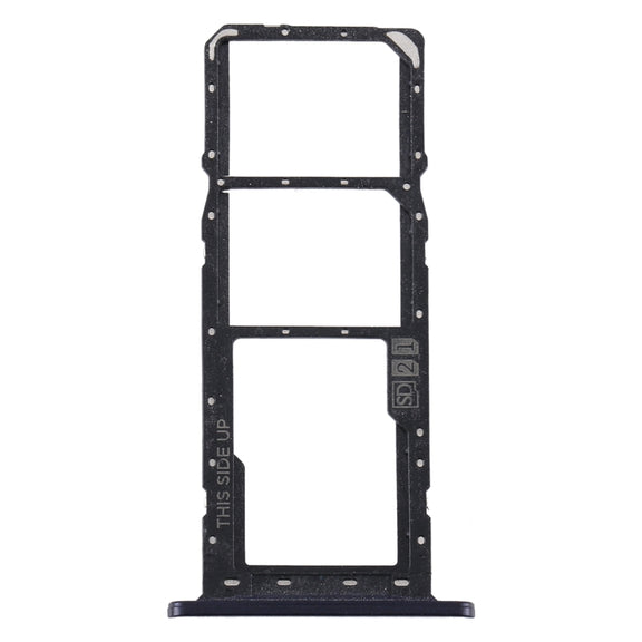 SIM Card Tray + SIM Card Tray + Micro SD Card Tray for Motorola Moto E6 Plus/Moto E6s (2020)/AGA0004/PAGA0004IN/PAGA0033IN/PAGA0033 (Black)