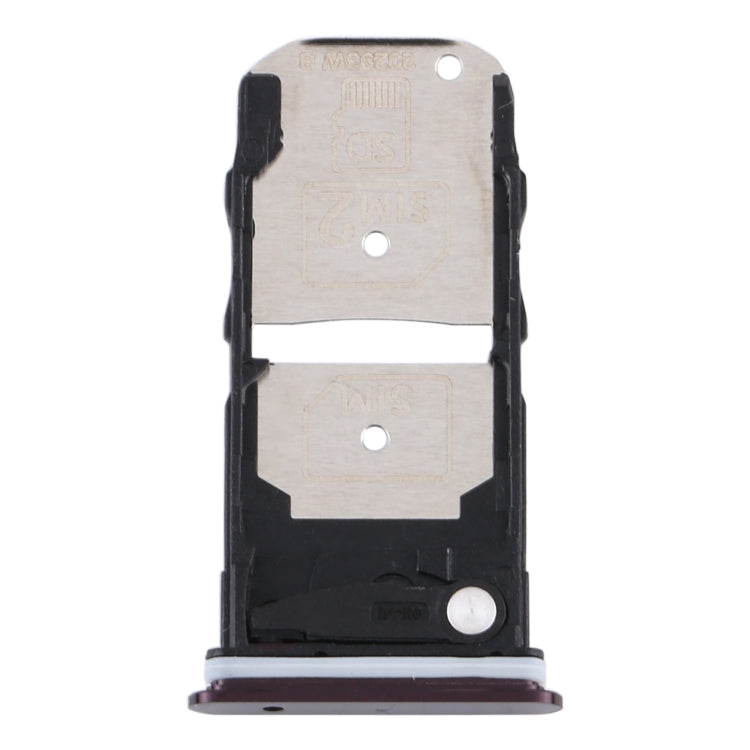 SIM Card Tray + SIM Card Tray / Micro SD Card Tray for Motorola Edge XT2063-3 (Purple) - Card Socket by PMc TechLife | Online Shopping South Africa | PMc TechLife | Buy Now Pay Later Mobicred