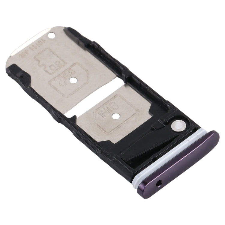 SIM Card Tray + SIM Card Tray / Micro SD Card Tray for Motorola One Zoom (Purple) - Card Socket by PMc TechLife | Online Shopping South Africa | PMc TechLife | Buy Now Pay Later Mobicred