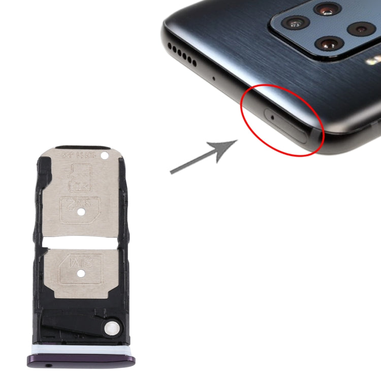 SIM Card Tray + SIM Card Tray / Micro SD Card Tray for Motorola One Zoom (Purple) - Card Socket by PMc TechLife | Online Shopping South Africa | PMc TechLife | Buy Now Pay Later Mobicred