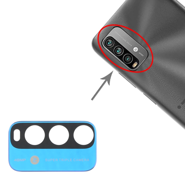 10 PCS Back Camera Lens for Xiaomi Redmi Note 9 4G M2010J19SC (Blue) - Camera by PMC TechLife | Online Shopping South Africa | PMC TechLife | Buy Now Pay Later Mobicred