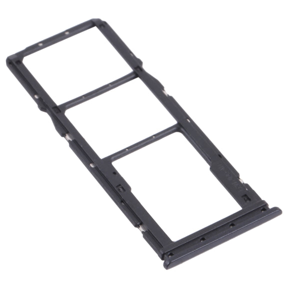 SIM Card Tray + SIM Card Tray + Micro SD Card Tray for Xiaomi Poco M3 M2010J19CG M2010J19CI (Black)