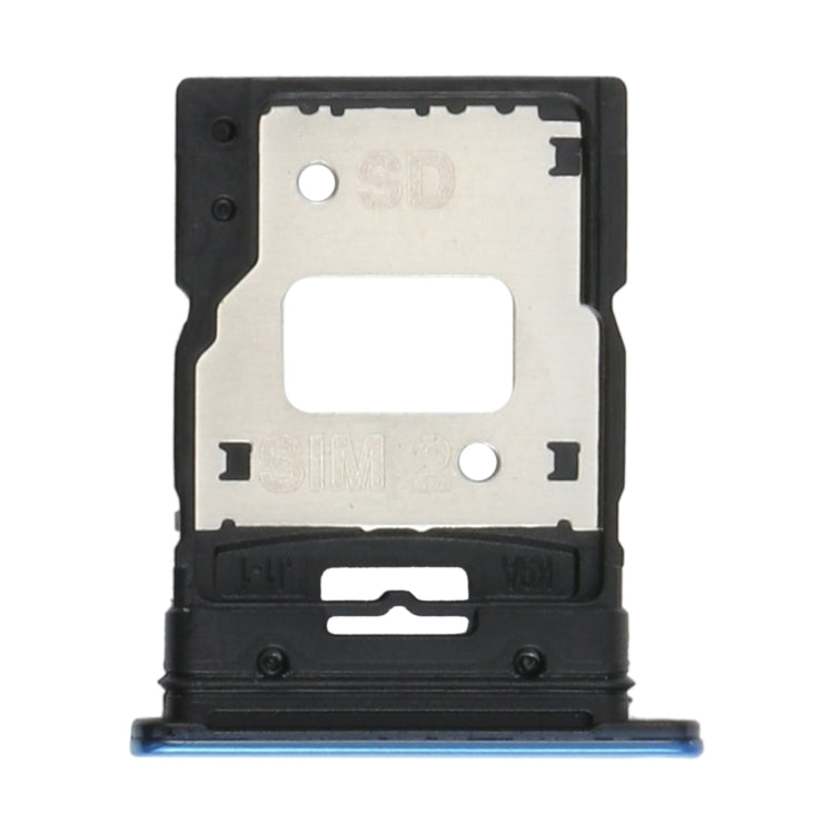 SIM Card Tray + SIM Card Tray / Micro SD Card Tray for Xiaomi Mi 11 Lite/11 Lite 5G NE M2101K9AG(Blue) - Card Tray by PMC TechLife | Online Shopping South Africa | PMC TechLife | Buy Now Pay Later Mobicred