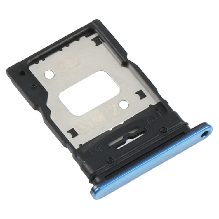 SIM Card Tray + SIM Card Tray / Micro SD Card Tray for Xiaomi Mi 11 Lite/11 Lite 5G NE M2101K9AG(Blue) - Card Tray by PMC TechLife | Online Shopping South Africa | PMC TechLife | Buy Now Pay Later Mobicred