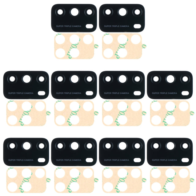 10 PCS Back Camera Lens for Xiaomi Poco M3 M2010J19CG M2010J19CI