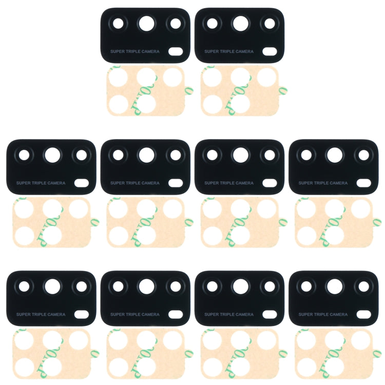 10 PCS Back Camera Lens for Xiaomi Poco M3 M2010J19CG M2010J19CI - Camera by PMC TechLife | Online Shopping South Africa | PMC TechLife