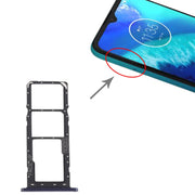 SIM Card Tray + SIM Card Tray + Micro SD Card Tray for Motorola Moto G8 Power Lite (Black)