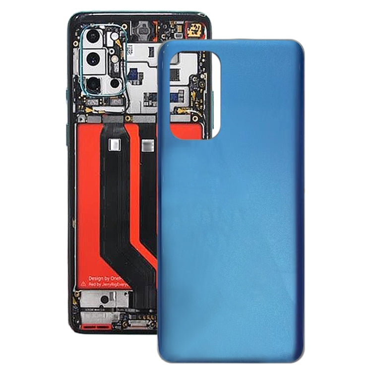 For OnePlus 9 Glass Battery Back Cover (Blue) - Back Cover by PMC TechLife | Online Shopping South Africa | PMC TechLife | Buy Now Pay Later Mobicred
