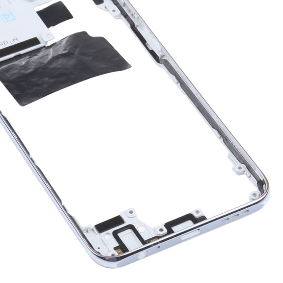 Middle Frame Bezel Plate for Xiaomi Redmi Note 10 M2101K7AI M2101K7AG(White)