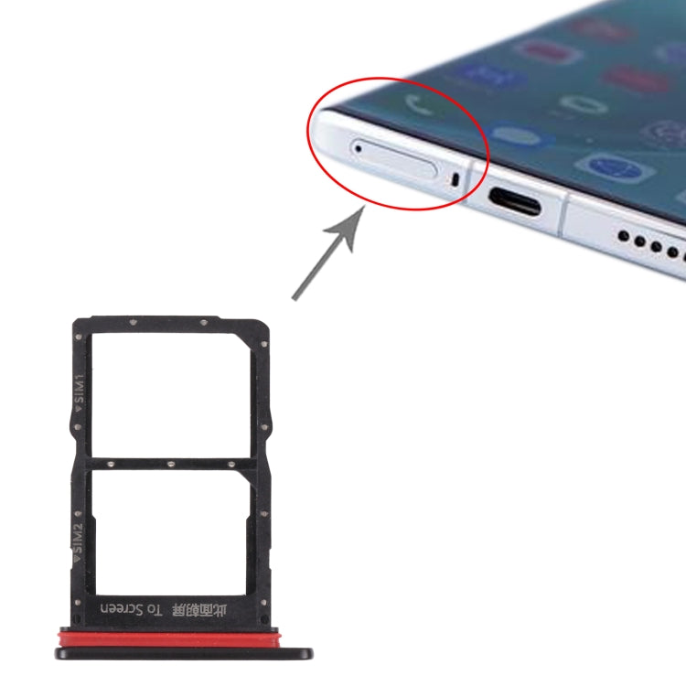 SIM Card Tray + SIM Card Tray for Huawei Nova 8 5G (Black) - Card Socket by PMc TechLife | Online Shopping South Africa | PMc TechLife | Buy Now Pay Later Mobicred