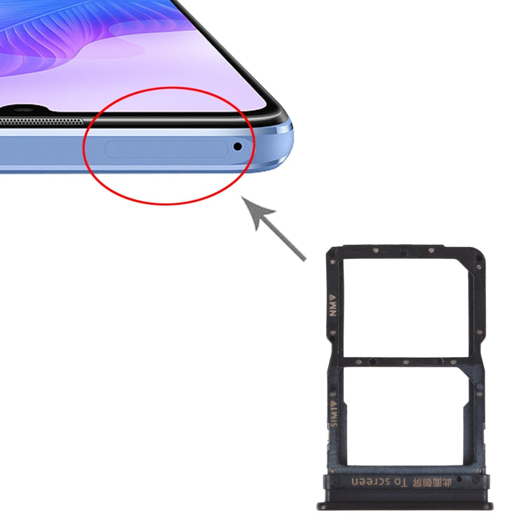 SIM Card Tray + NM Card Tray for Huawei Enjoy 20 Pro (Black) - Card Socket by PMc TechLife | Online Shopping South Africa | PMc TechLife | Buy Now Pay Later Mobicred