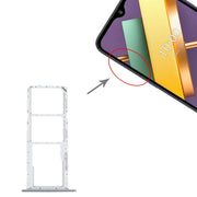 SIM Card Tray + SIM Card Tray + Micro SD Card Tray for LG K22 LMK200Z LMK200E LMK200B LM-K200 (Black)
