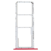 SIM Card Tray + SIM Card Tray + Micro SD Card Tray for LG K22 LMK200Z LMK200E LMK200B LM-K200 (Red)