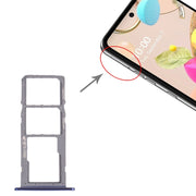 SIM Card Tray + SIM Card Tray + Micro SD Card Tray for LG K42 / K52 (Brazil) LMK420 LMK420H LMK420E LMK420Y(Blue)