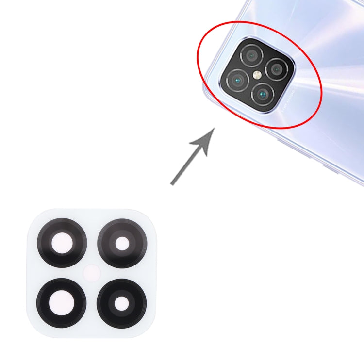 For Huawei Nova 8 SE  10pcs Back Camera Lens (White) - Camera by PMC TechLife | Online Shopping South Africa | PMC TechLife | Buy Now Pay Later Mobicred