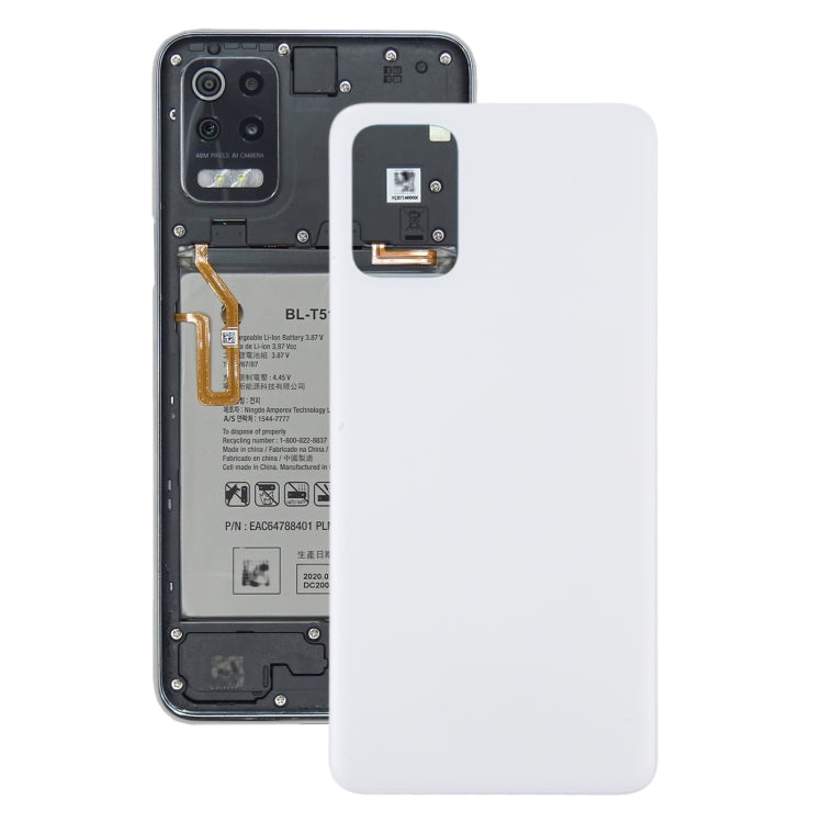 Back Battery Cover for LG K52 / K62 LMK520 LM-K520 LMK520E LM-K520E LMK520Y LM-K520Y LMK520H LM-K520H LMK525H LMK525 LM-K525H LM-K525(White) - For LG by PMC TechLife | Online Shopping South Africa | PMC TechLife | Buy Now Pay Later Mobicred