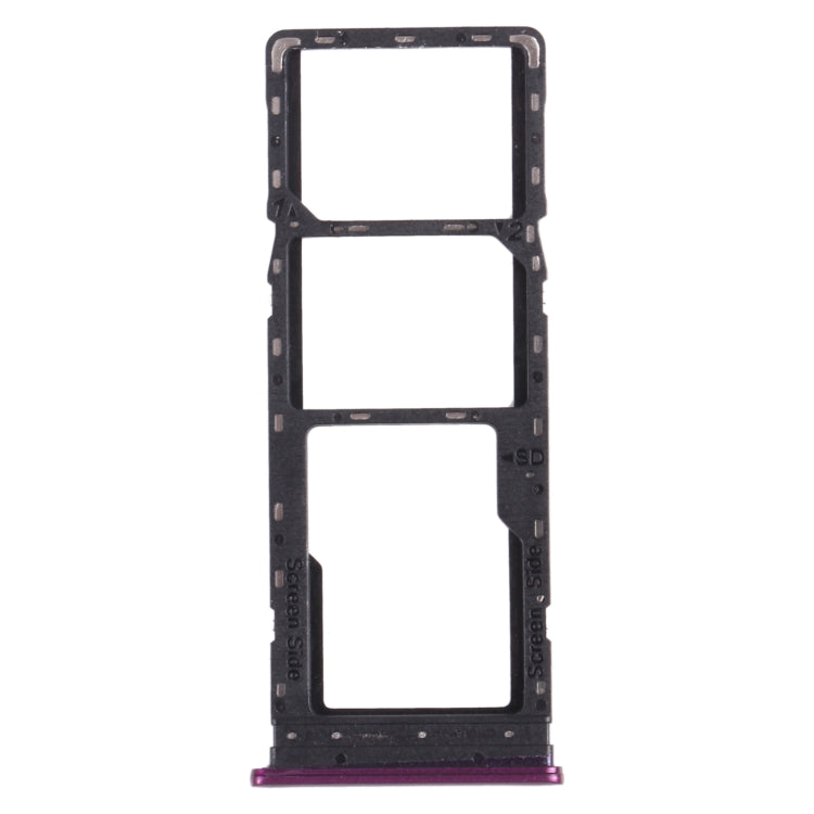 For infinix Hot 9 Play X680 C680B X680C SIM Card Tray + SIM Card Tray + Micro SD Card Tray (Purple) - Card Tray by PMc TechLife | Online Shopping South Africa | PMc TechLife | Buy Now Pay Later Mobicred