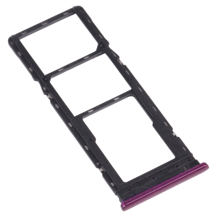 For infinix Hot 9 Play X680 C680B X680C SIM Card Tray + SIM Card Tray + Micro SD Card Tray (Purple) - Card Tray by PMc TechLife | Online Shopping South Africa | PMc TechLife | Buy Now Pay Later Mobicred