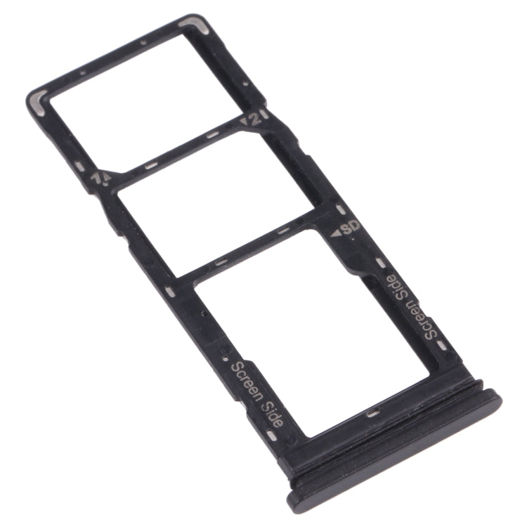 For Tecno Pouvoir 4 Pro / Pouvoir 4 LC7 SIM Card Tray + SIM Card Tray + Micro SD Card Tray (Black) - Card Tray by PMc TechLife | Online Shopping South Africa | PMc TechLife | Buy Now Pay Later Mobicred