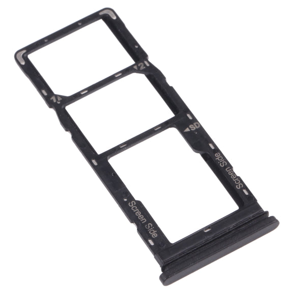For Tecno Pouvoir 4 Pro / Pouvoir 4 LC7 SIM Card Tray + SIM Card Tray + Micro SD Card Tray (Black)
