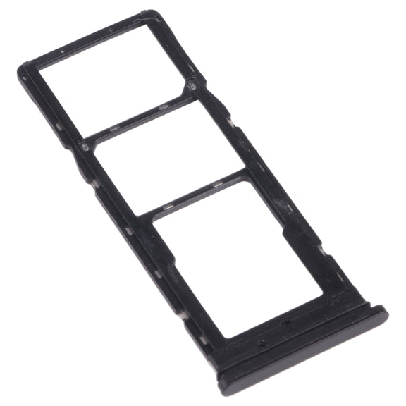 For Tecno Pouvoir 4 Pro / Pouvoir 4 LC7 SIM Card Tray + SIM Card Tray + Micro SD Card Tray (Black)