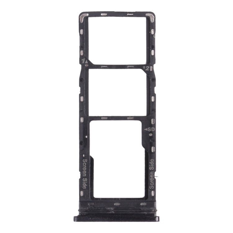 For Tecno Spark 6 Air KE6 KE6J KF6 SIM Card Tray + SIM Card Tray + Micro SD Card Tray (Black) - Card Tray by PMc TechLife | Online Shopping South Africa | PMc TechLife | Buy Now Pay Later Mobicred