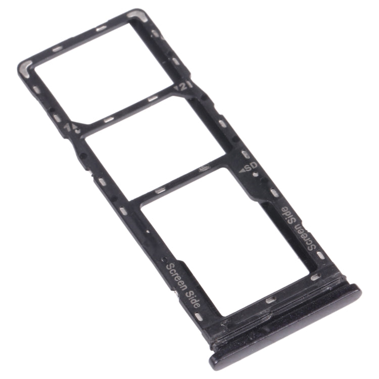 For Tecno Spark 6 Air KE6 KE6J KF6 SIM Card Tray + SIM Card Tray + Micro SD Card Tray (Black) - Card Tray by PMc TechLife | Online Shopping South Africa | PMc TechLife | Buy Now Pay Later Mobicred