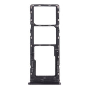 For Tecno Spark 6 Air KE6 KE6J KF6 SIM Card Tray + SIM Card Tray + Micro SD Card Tray (Black)