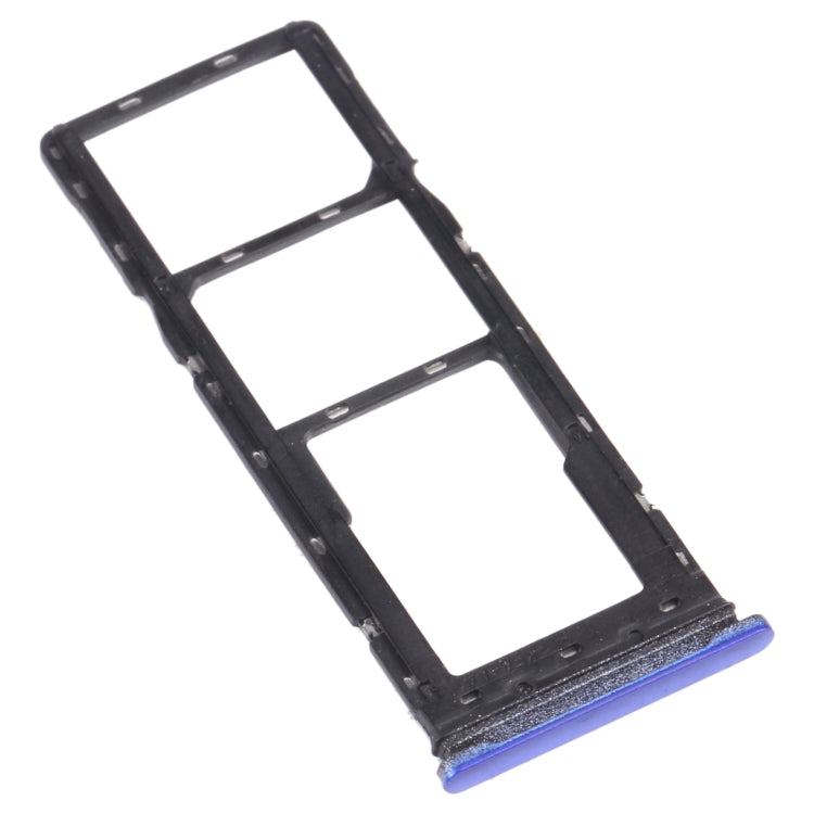 For Tecno Spark 6 Air KE6 KE6J KF6 SIM Card Tray + SIM Card Tray + Micro SD Card Tray (Blue) - Card Tray by PMc TechLife | Online Shopping South Africa | PMc TechLife | Buy Now Pay Later Mobicred