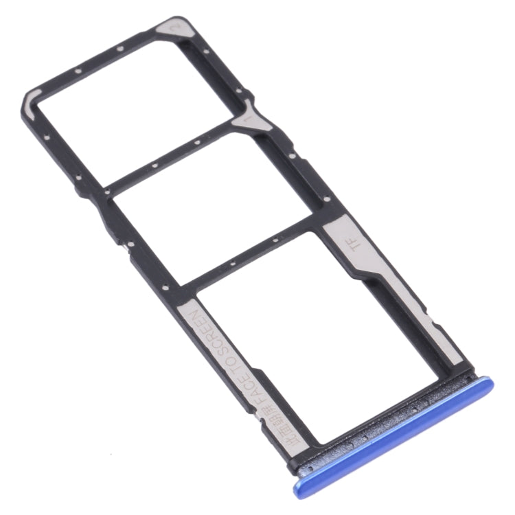 SIM Card Tray + SIM Card Tray + Micro SD Card Tray for Xiaomi Redmi 9T 4G / Redmi Note 9 4G J19S M2010J19SC M2010J19SG M2010J19SY (Blue) - Card Tray by PMc TechLife | Online Shopping South Africa | PMc TechLife | Buy Now Pay Later Mobicred