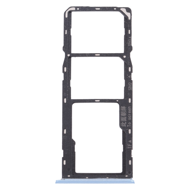 For OPPO Realme C12 RMX2189  SIM Card Tray + SIM Card Tray + Micro SD Card Tray (Blue) - Card Socket by PMc TechLife | Online Shopping South Africa | PMc TechLife | Buy Now Pay Later Mobicred