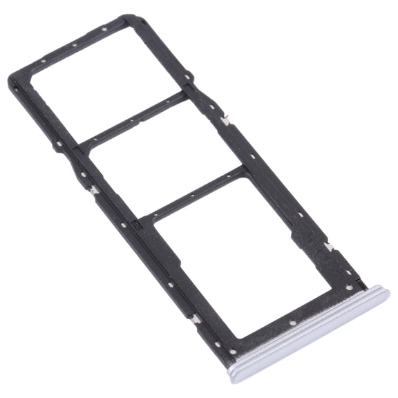 For OPPO Realme 7 (Asia) RMX2151, RMX2163  SIM Card Tray + SIM Card Tray + Micro SD Card Tray (Silver)