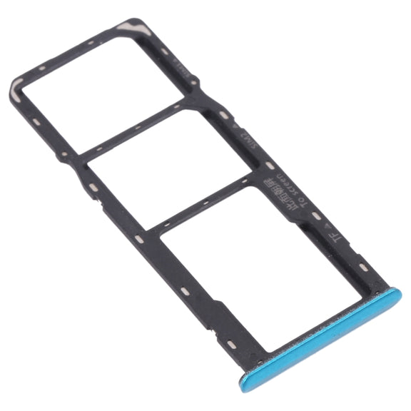 For OPPO Realme 5i RMX2030, RMX2032 SIM Card Tray + SIM Card Tray + Micro SD Card Tray (Green)