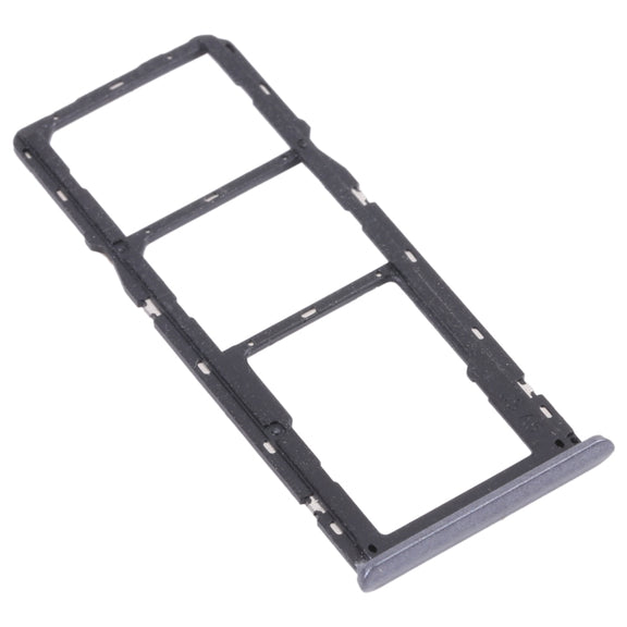 For OPPO Realme 6i (India) RMX2002 SIM Card Tray + SIM Card Tray + Micro SD Card Tray (Black)