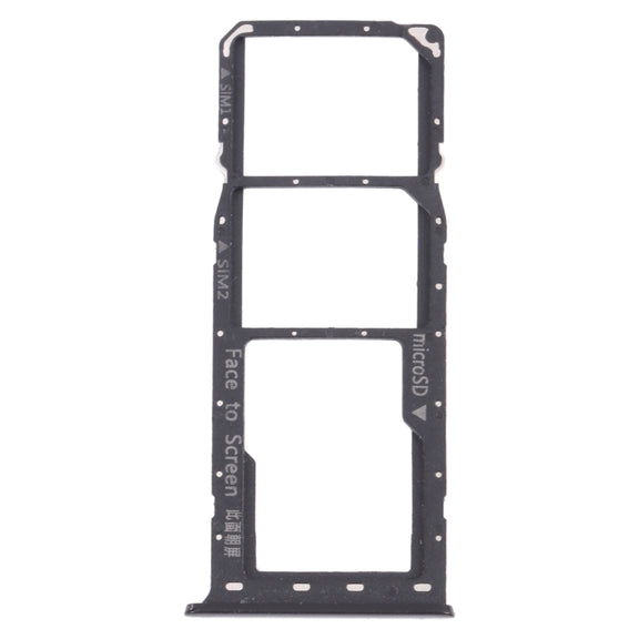 For OPPO Realme 6 Pro RMX2061, RMX2063  SIM Card Tray + SIM Card Tray + Micro SD Card Tray (Black)