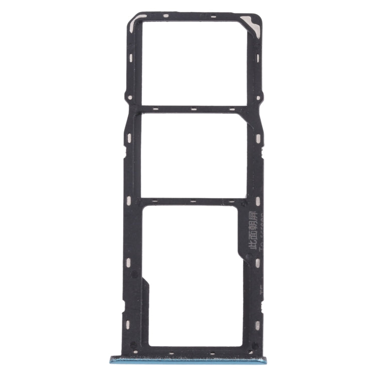 For OPPO Realme C3 RMX2027, RMX2020, RMX2021  SIM Card Tray + SIM Card Tray + Micro SD Card Tray (Blue) - Card Socket by PMc TechLife | Online Shopping South Africa | PMc TechLife | Buy Now Pay Later Mobicred