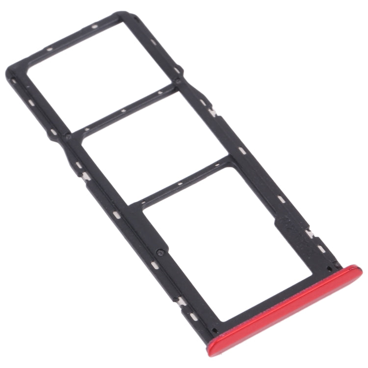 For OPPO Realme C3 RMX2027, RMX2020, RMX2021  SIM Card Tray + SIM Card Tray + Micro SD Card Tray (Red) - Card Socket by PMc TechLife | Online Shopping South Africa | PMc TechLife | Buy Now Pay Later Mobicred
