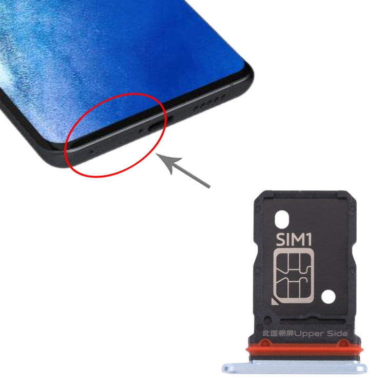 For vivo X60 Pro / X60 V2045 V2046 SIM Card Tray + SIM Card Tray (Blue) - Card Tray by PMc TechLife | Online Shopping South Africa | PMc TechLife | Buy Now Pay Later Mobicred