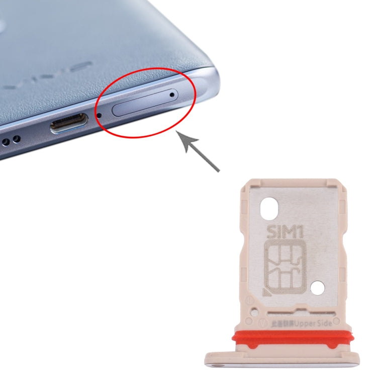 For vivo X60 Pro+ V2056A SIM Card Tray + SIM Card Tray (Gold) - Card Socket by PMc TechLife | Online Shopping South Africa | PMc TechLife | Buy Now Pay Later Mobicred