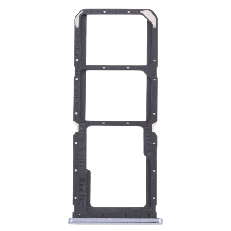 For OPPO A55 PEMM00, PEMM20, PEMT00, PEMT20  SIM Card Tray + SIM Card Tray + Micro SD Card Tray (Black) - Card Socket by PMc TechLife | Online Shopping South Africa | PMc TechLife | Buy Now Pay Later Mobicred