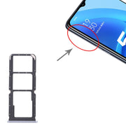 For OPPO A55 PEMM00, PEMM20, PEMT00, PEMT20  SIM Card Tray + SIM Card Tray + Micro SD Card Tray (Black)