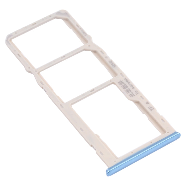For OPPO A35 CPH2179  SIM Card Tray + SIM Card Tray + Micro SD Card Tray (Blue) - Card Tray by PMc TechLife | Online Shopping South Africa | PMc TechLife | Buy Now Pay Later Mobicred