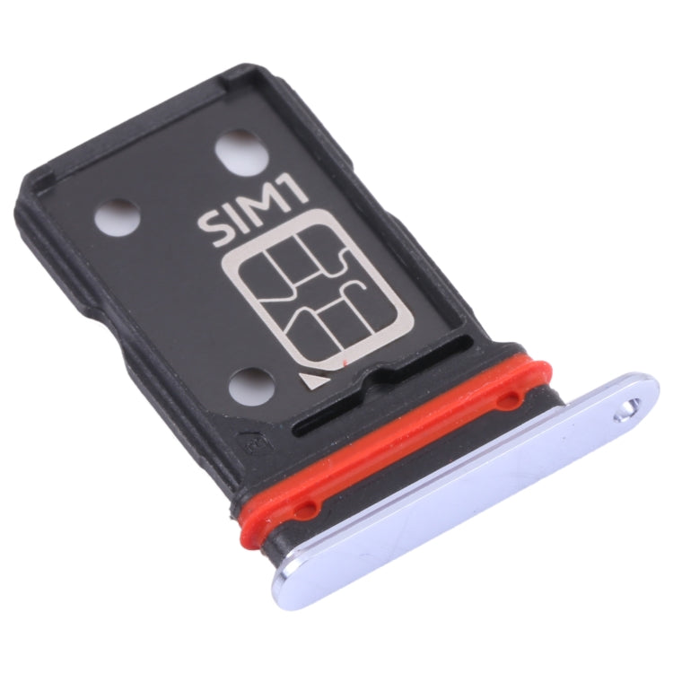 For Vivo S9 V2072A SIM Card Tray + SIM Card Tray (Silver) - Card Socket by PMc TechLife | Online Shopping South Africa | PMc TechLife | Buy Now Pay Later Mobicred