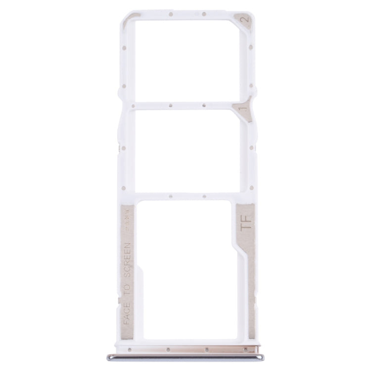 SIM Card Tray + SIM Card Tray + Micro SD Card Tray for Xiaomi Redmi Note 10 4G / Redmi Note 10S M2101K7AI, M2101K7AG, M2101K7BG, M2101K7BI, M2101K7BNY, M2101K7BL (White) - Card Tray by PMc TechLife | Online Shopping South Africa | PMc TechLife | Buy Now Pay Later Mobicred