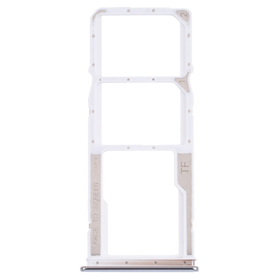 SIM Card Tray + SIM Card Tray + Micro SD Card Tray for Xiaomi Redmi Note 10 4G / Redmi Note 10S M2101K7AI, M2101K7AG, M2101K7BG, M2101K7BI, M2101K7BNY, M2101K7BL (White)