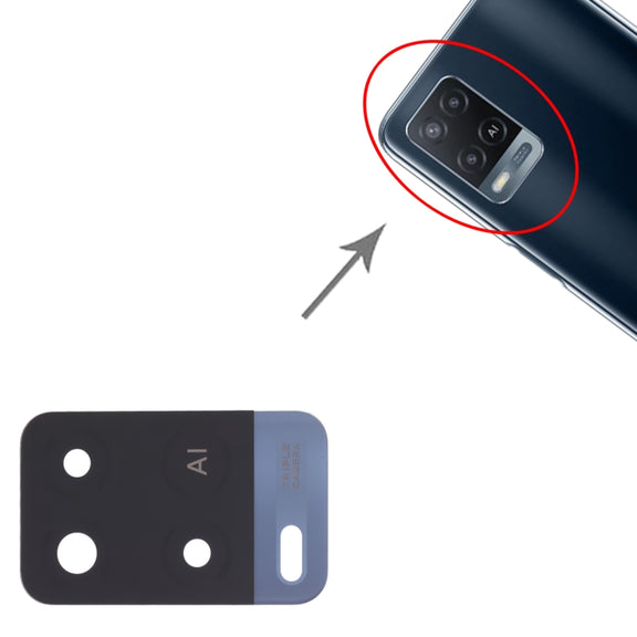 For OPPO A54 4G 10 PCS Back Camera Lens (Black)