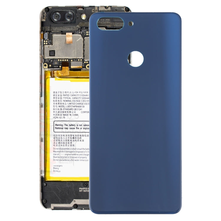 Glass Battery Back Cover for ZTE Blade V9(Blue) - For ZTE by PMC TechLife | Online Shopping South Africa | PMC TechLife | Buy Now Pay Later Mobicred